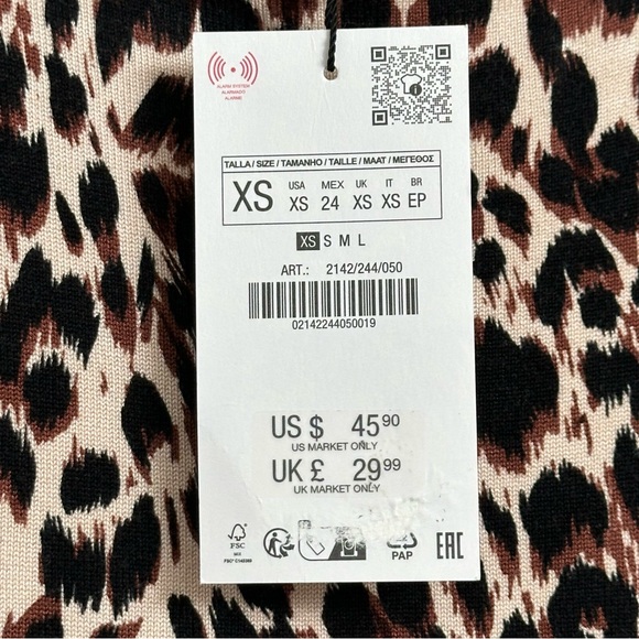 Zara Leopard Print Mini Dress - Picture 8 of 9
